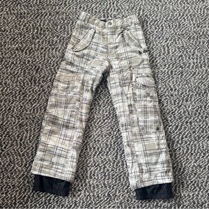 BODY GLOVE Beige and Black Plaid Lined Snow Pants